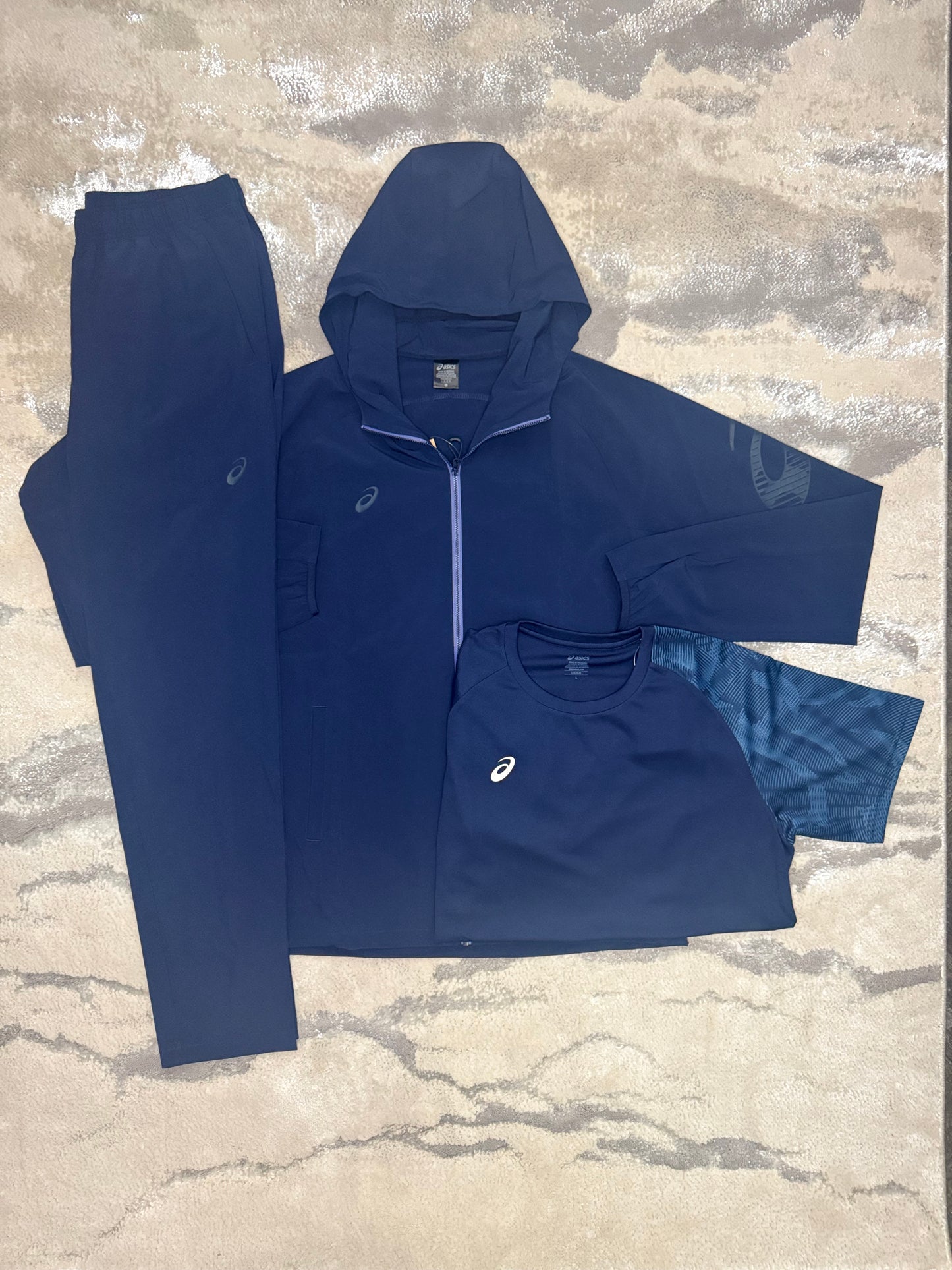 Asics Asia Exclusive Navy 3 Piece Tracksuit