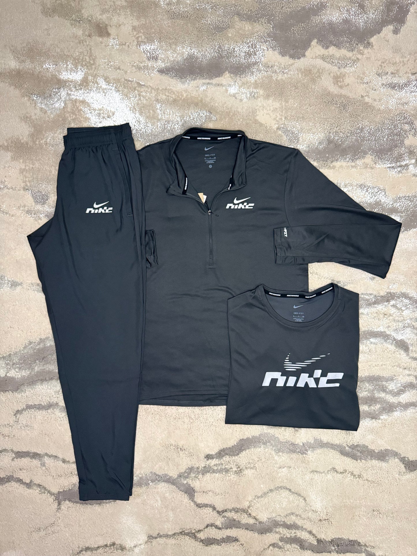 Nike Flash Dark Grey 1/4 Zip Tracksuit