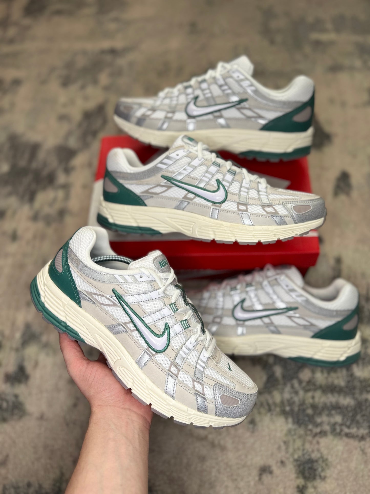 Nike P-6000 Light Bone/ Costal Green