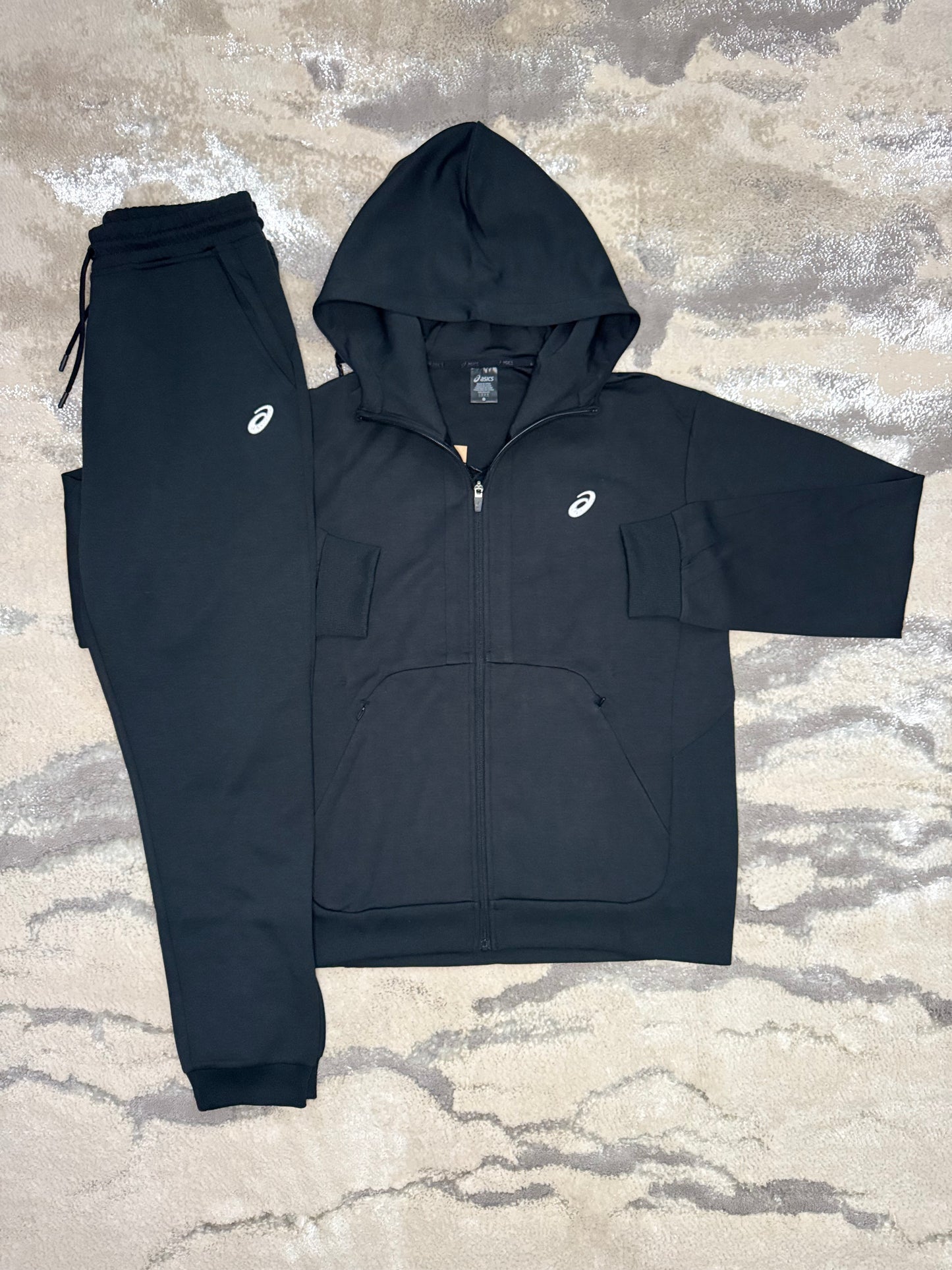 Asics Asia Exclusive Black Cotton Tracksuit