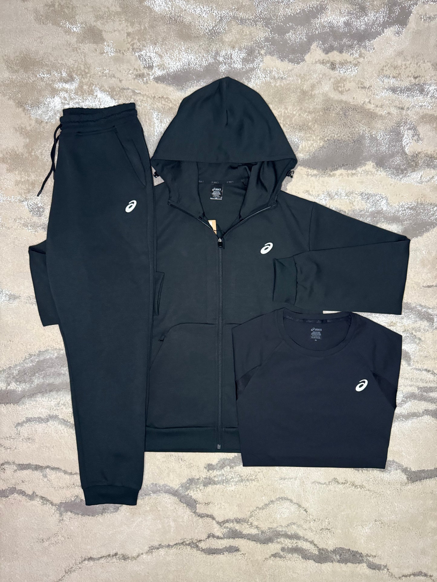 Asics Asia Exclusive Black Cotton 3 Piece