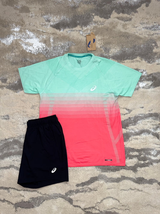 Asics Teal/Pink Seamless Set