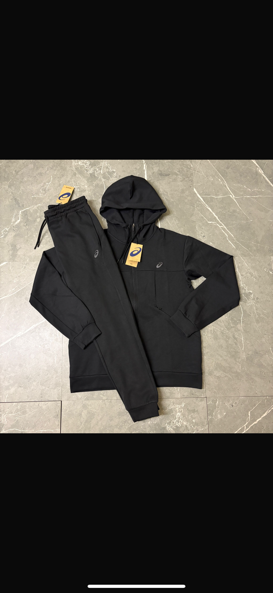 Asics Asia Exclusive Black Cotton Tracksuit