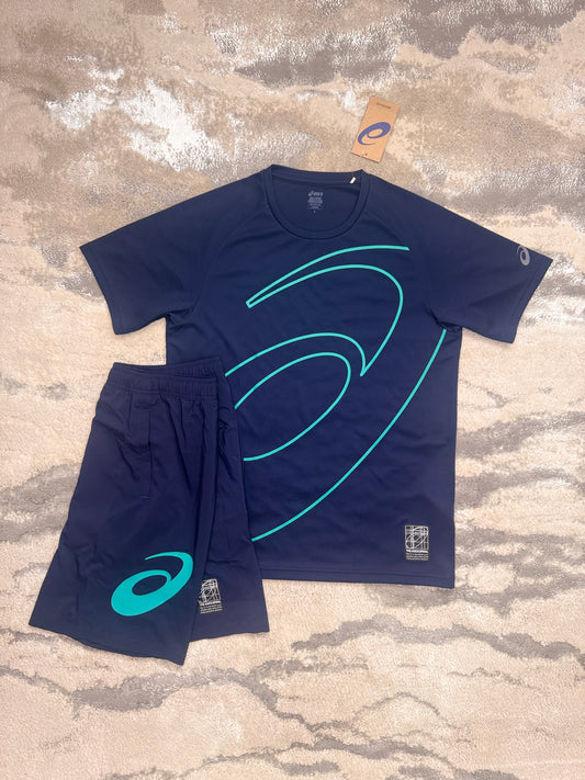 Asics Asia exclusive Navy/Teal Set
