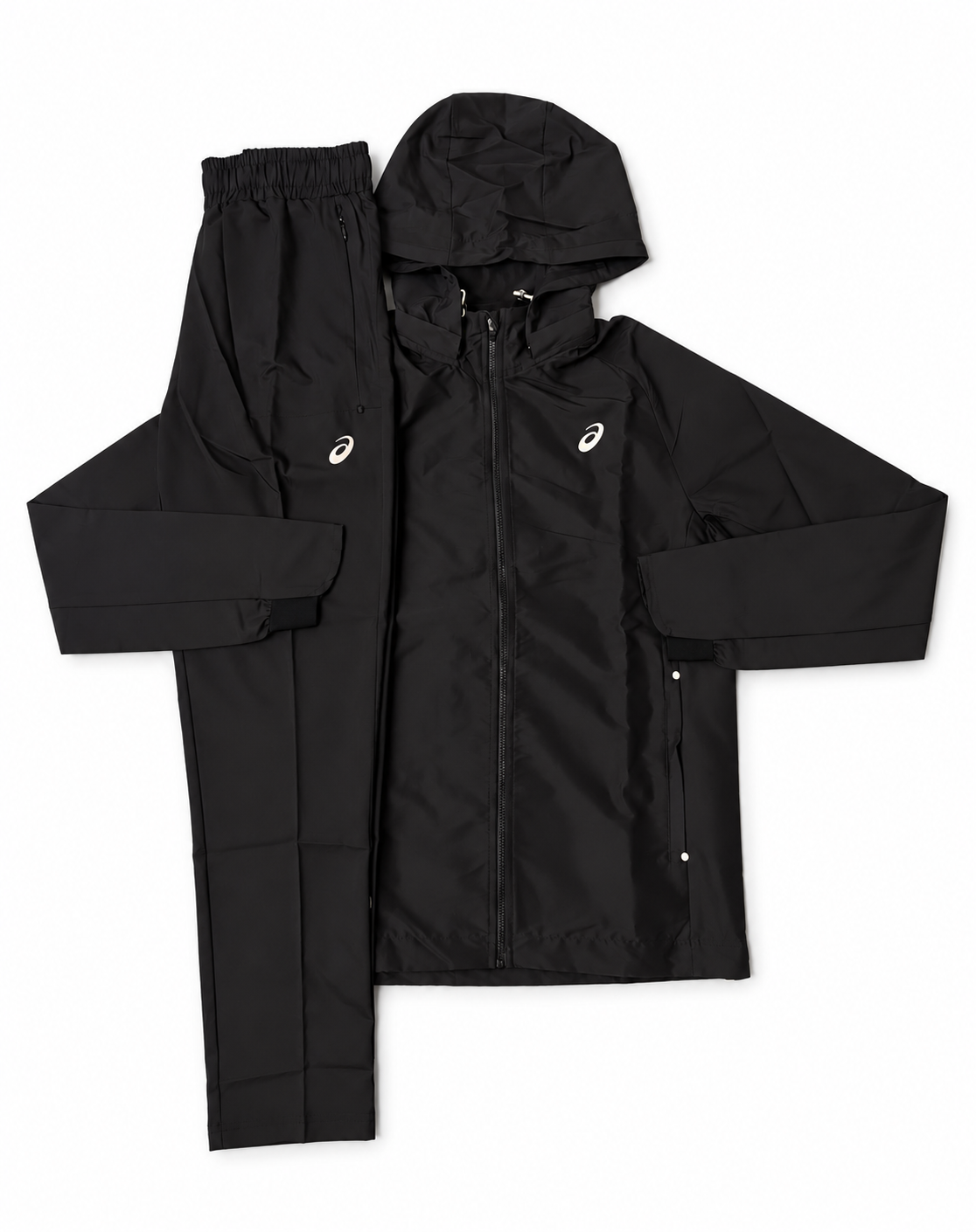 Asics Asia Exclusive Removeable Hood Black Tracksuit