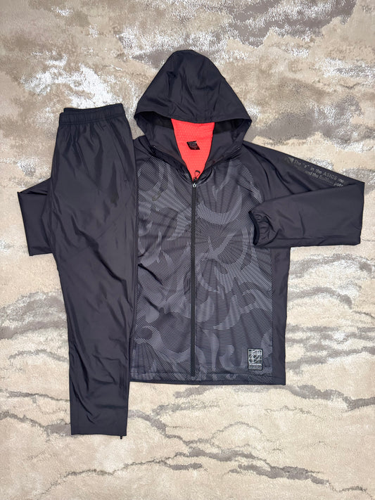 Asics Asia Exclusive Fleece Lined Jacket/Woven Pants Black Tracksuit