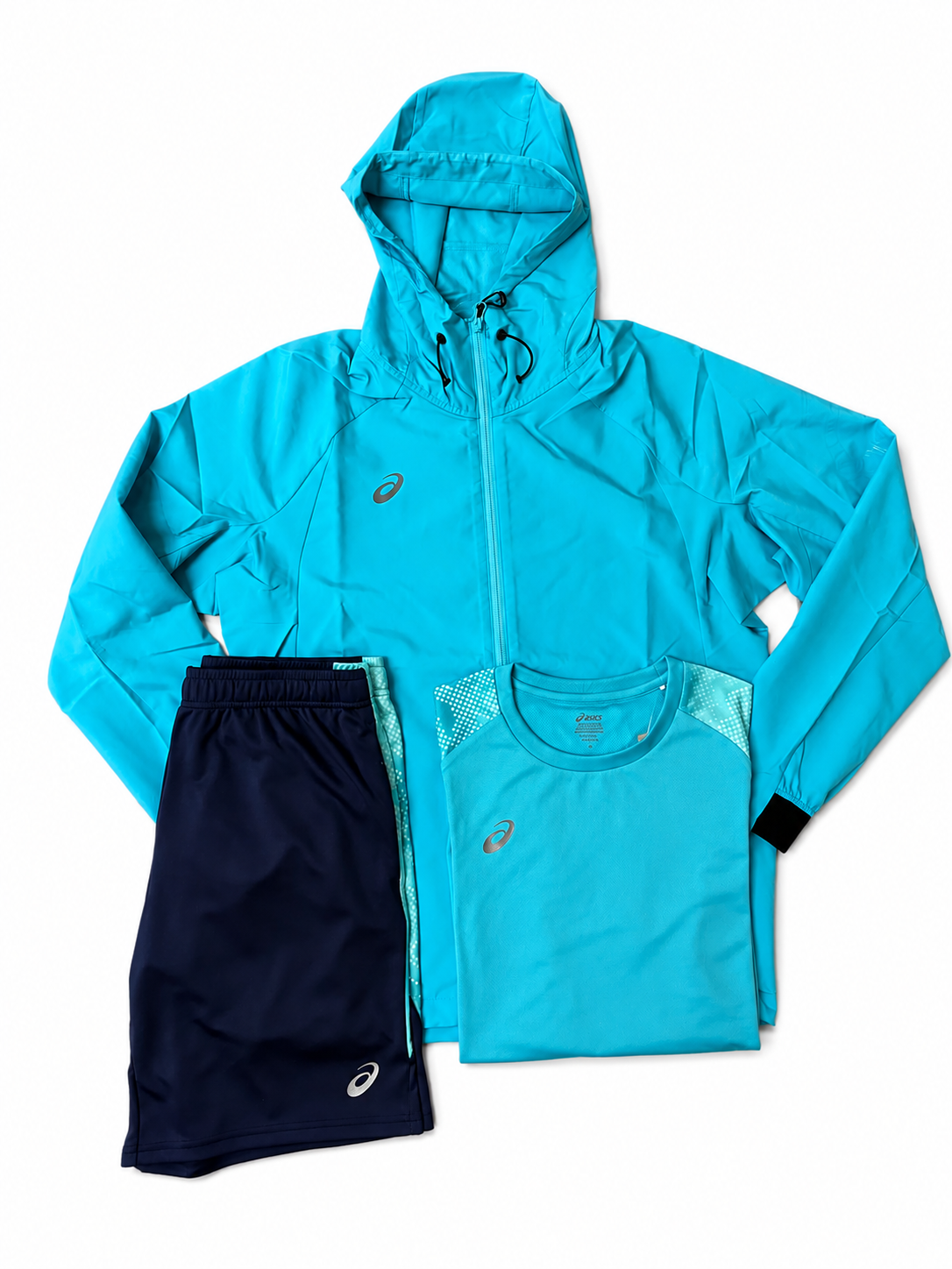 Asics Asia Exclusive 3 Piece Blue/Navy Set