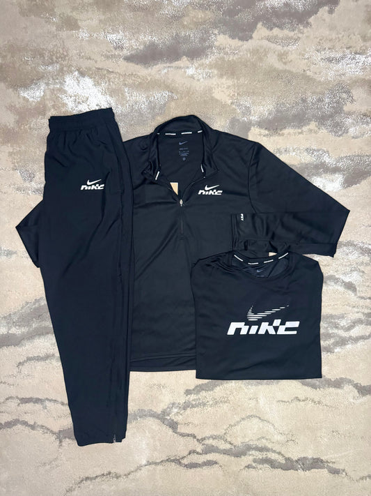 Nike Flash Black 1/4 Zip Tracksuit Set