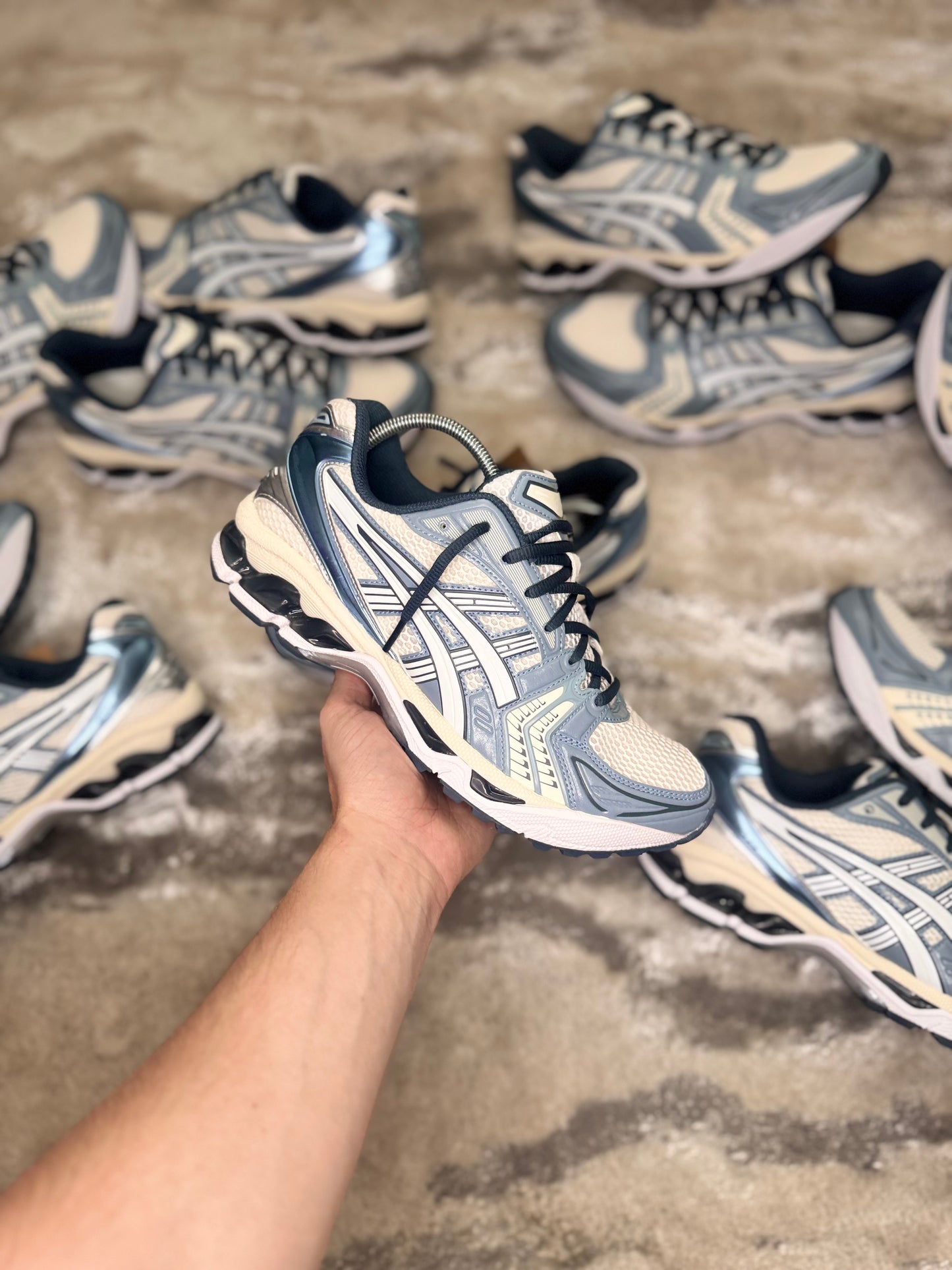 Asics Kayano 14 Cream Raw Indigo