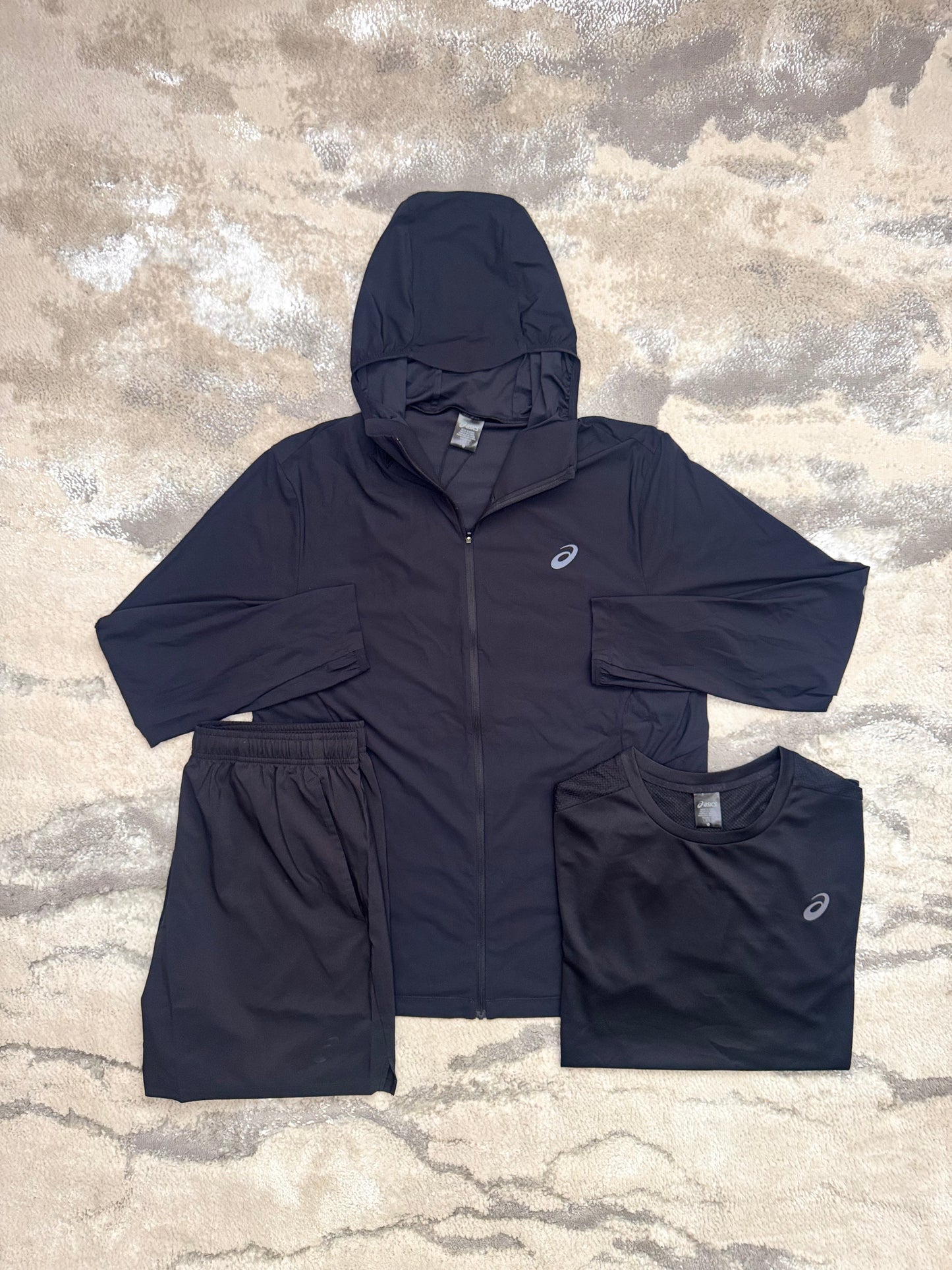 Asics Asia Exclusive 3 Piece Black Set