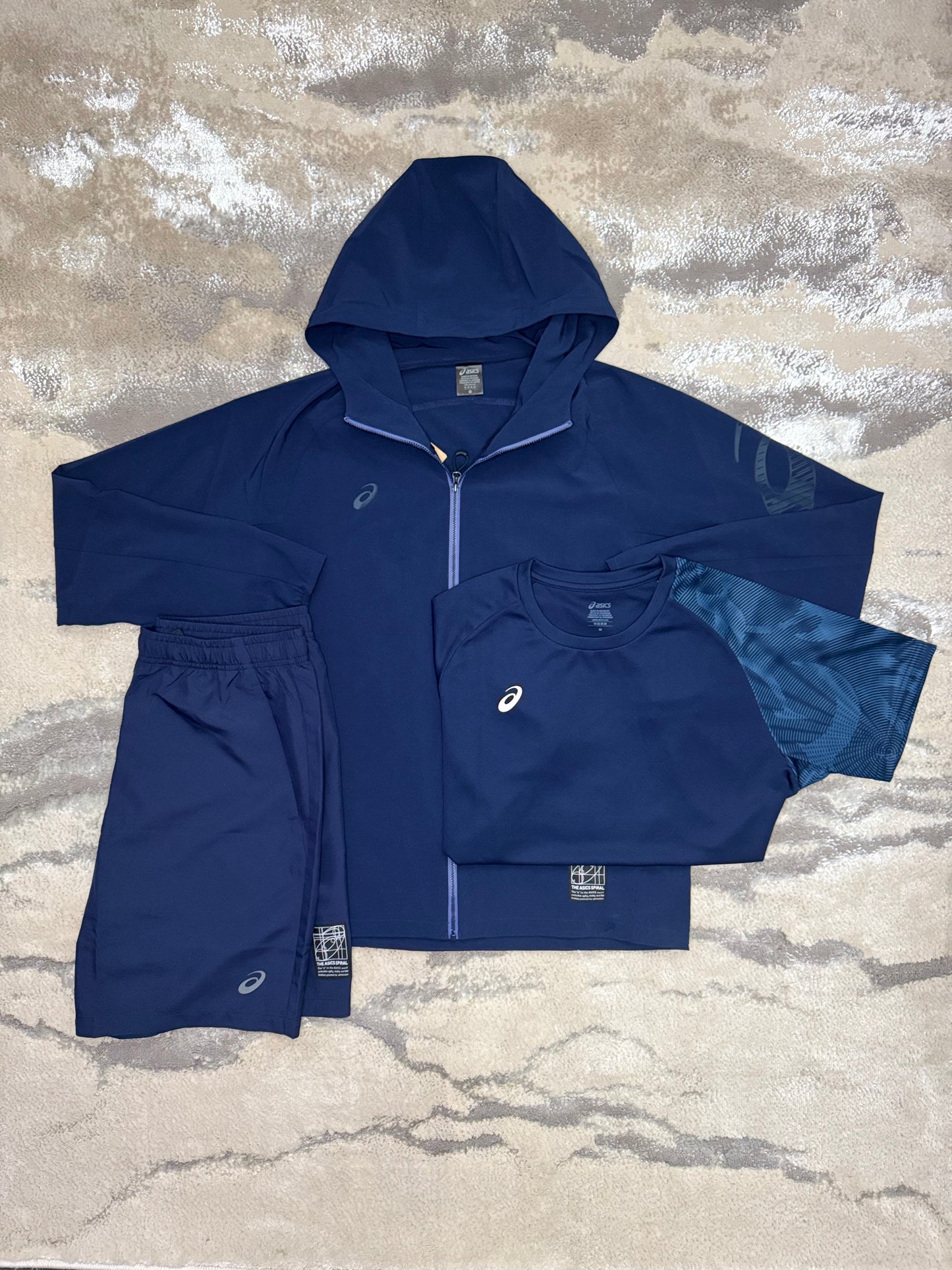 Asics Asia Exclusive Navy 3 Piece Set