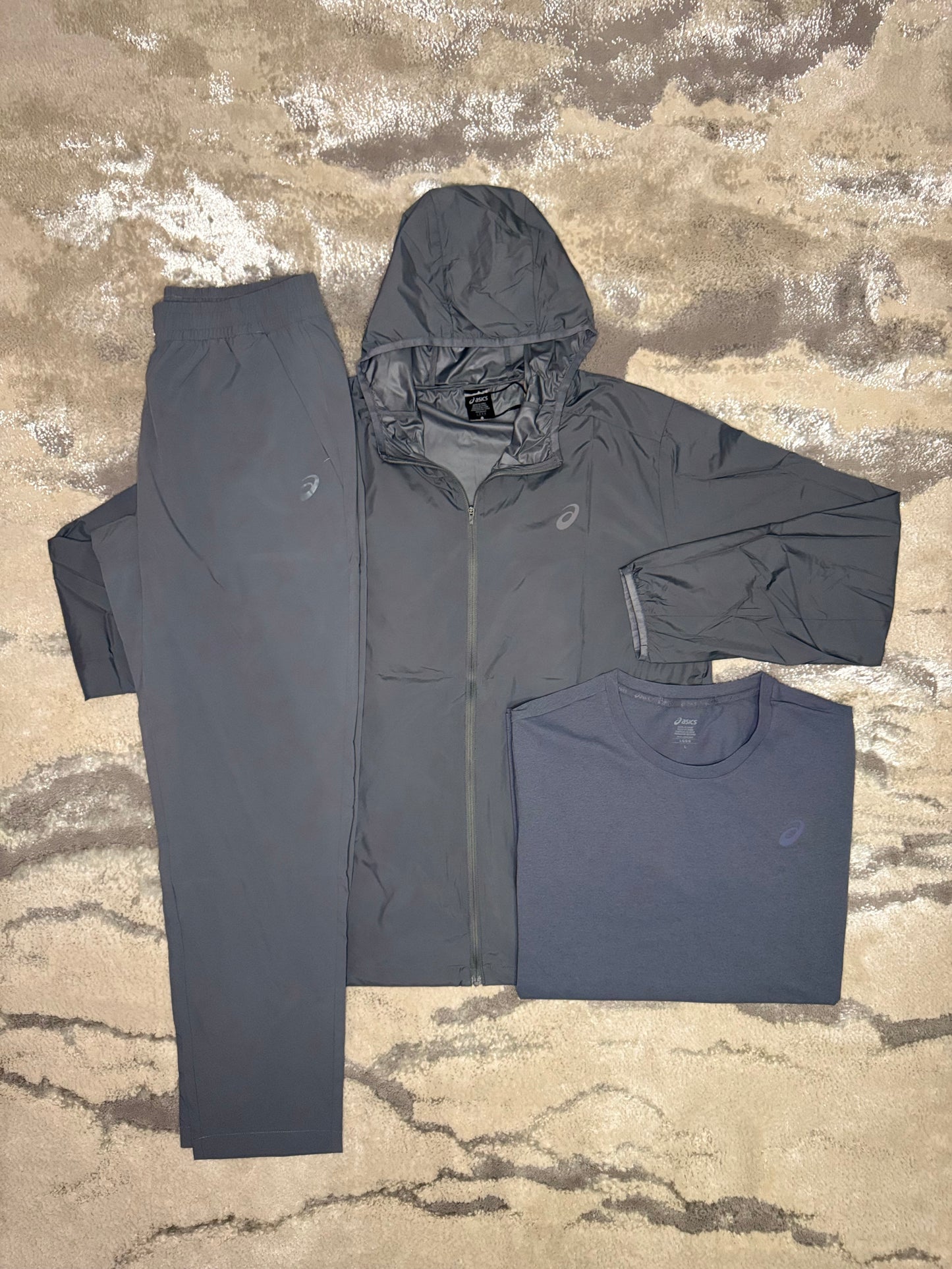 Asics Asia Exclusive 3 Piece Grey Set