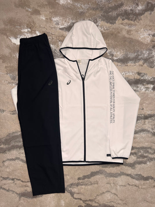 Asics Asia Exclusive White/Black Woven Tracksuit